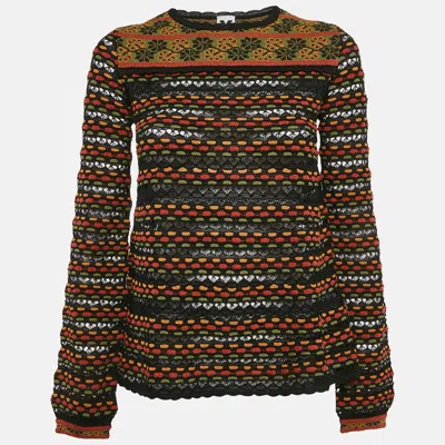 Pre-owned M Missoni Multicolor Pointelle Knit Top S