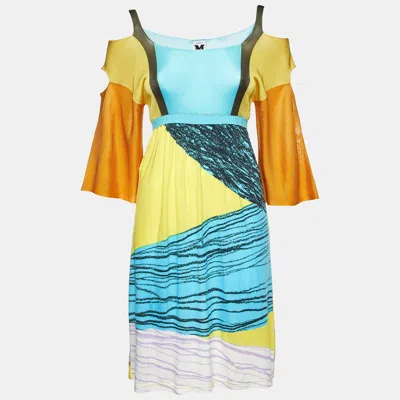 M Missoni Multicolor Printed Jersey Short Dress