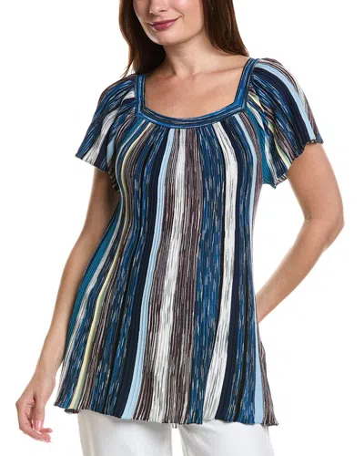M Missoni Multicolor Stripe Top In Beige