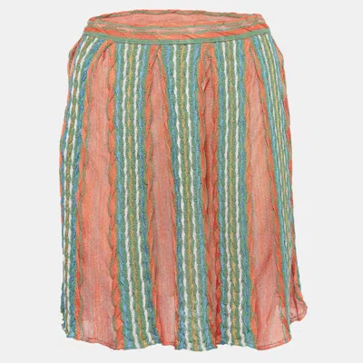 M Missoni Multicolor Striped Knit Mini Skirt