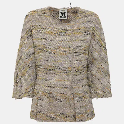 Pre-owned M Missoni Multicolor Tweed Blazer L