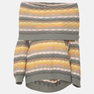 Pre-owned M Missoni Multicolor Wool Blend Cowl Neck Sweater M