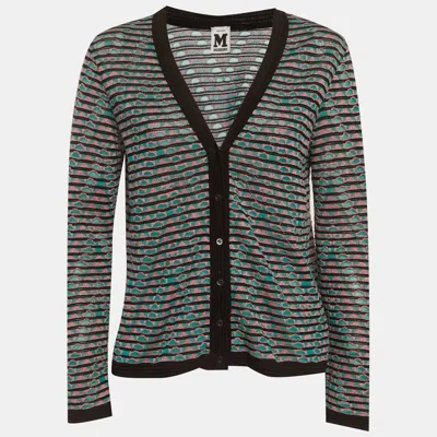 Pre-owned M Missoni Multicolour Lurex Knit Cardigan M