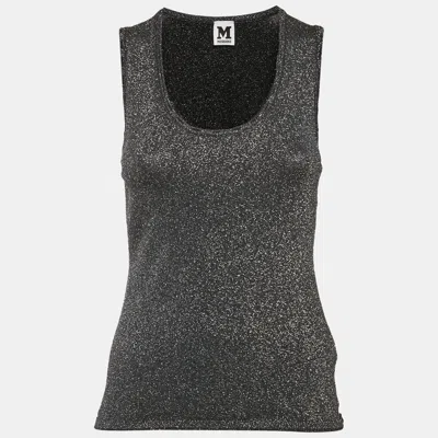 Pre-owned M Missoni Navy Blue Lurex Knit Tank Top M