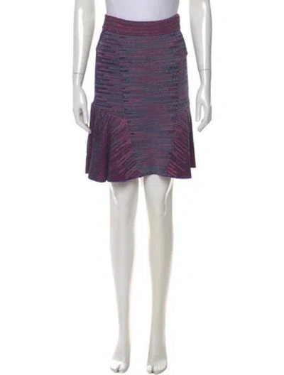 Pre-owned M Missoni Nylon Knee-length Skirt In Purple