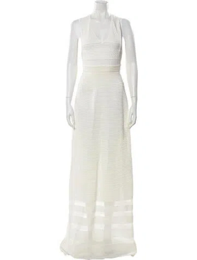Pre-owned M Missoni Nylon Long Dress In Neutral