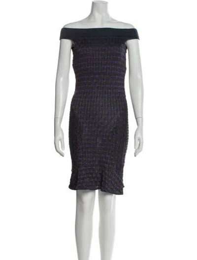 Pre-owned M Missoni Nylon Mini Dress In Purple