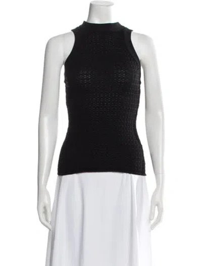 Pre-owned M Missoni Nylon Patterned Top In Black