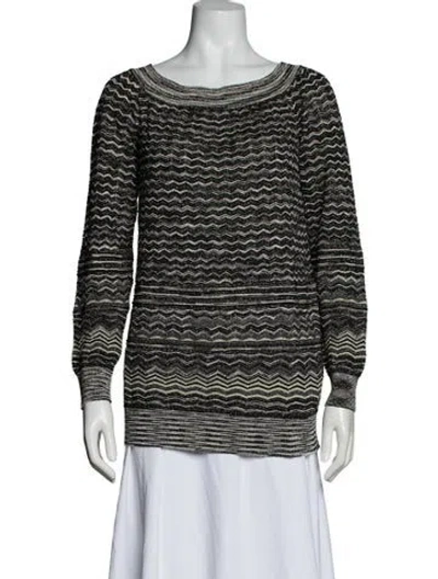 Pre-owned M Missoni Nylon Striped Sweater In Multi