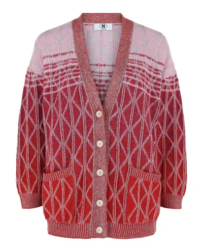 M Missoni Ombre' Diamond Lattice Knit Cardigan In Multi