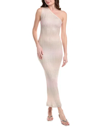 M Missoni One-shoulder Maxi Dress In Pink