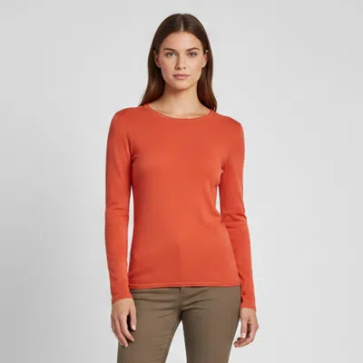 Pre-owned M Missoni Orange Stretch Knit Crewneck Sweatshirt Xxl