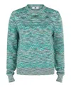 M Missoni Oversized Zigzag Sweater In Green
