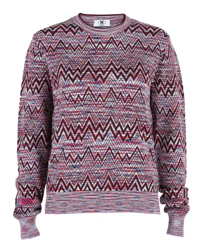 M Missoni Oversized Zigzag Sweater In Multi