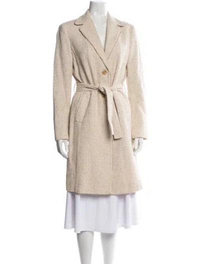 Pre-owned M Missoni Patterned Coat In Neutrals