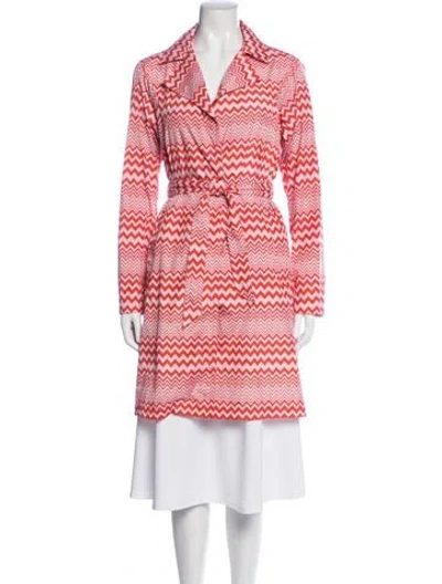 Pre-owned M Missoni Patterned Coat In Red