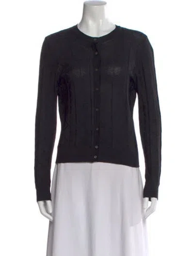 Pre-owned M Missoni Patterned Crew Neck Sweater In Black