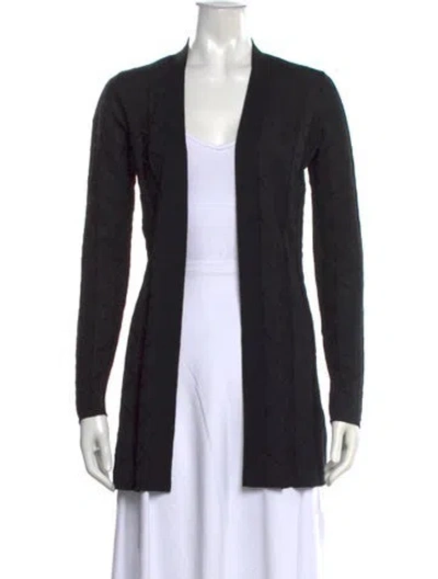 Pre-owned M Missoni Patterned Crew Neck Sweater In Black