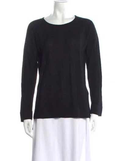 Pre-owned M Missoni Patterned Crew Neck Sweater In Black