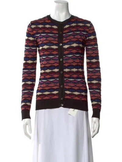 Pre-owned M Missoni Patterned Crew Neck Sweater In Multicolor