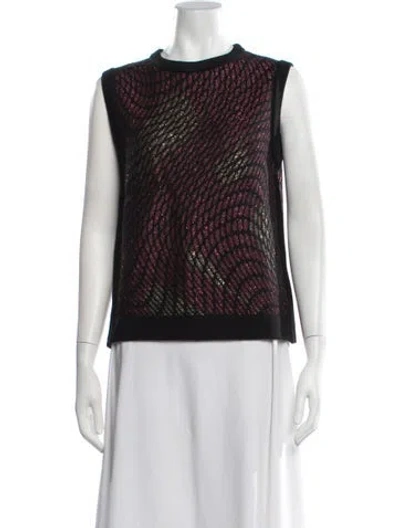 Pre-owned M Missoni Patterned Crew Neck Sweater In Multicolor