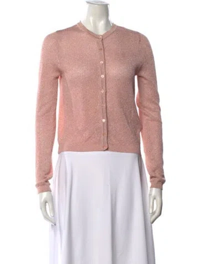 Pre-owned M Missoni Patterned Crew Neck Sweater In Pink