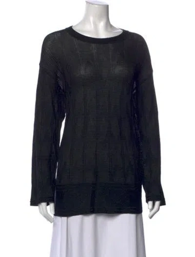 Pre-owned M Missoni Patterned Crew Neck Top In Black