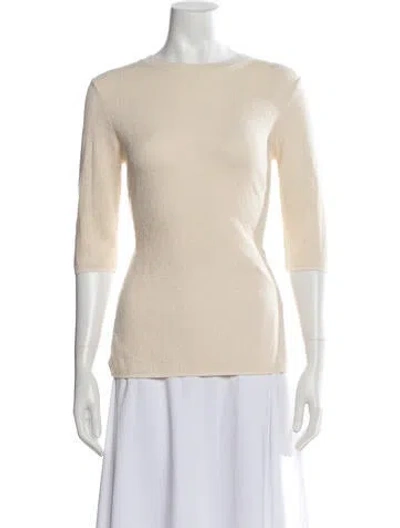 Pre-owned M Missoni Patterned Crew Neck Top In Neutrals