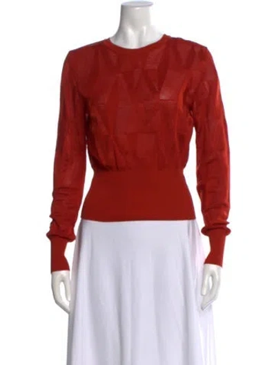 Pre-owned M Missoni Patterned Crew Neck Top In Orange