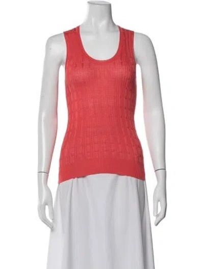 Pre-owned M Missoni Patterned Crew Neck Top In Orange