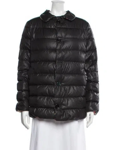Pre-owned M Missoni Patterned Down Coat In Black