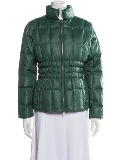 Pre-owned M Missoni Patterned Down Jacket In Green