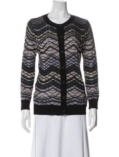 Pre-owned M Missoni Patterned Jacket In Black