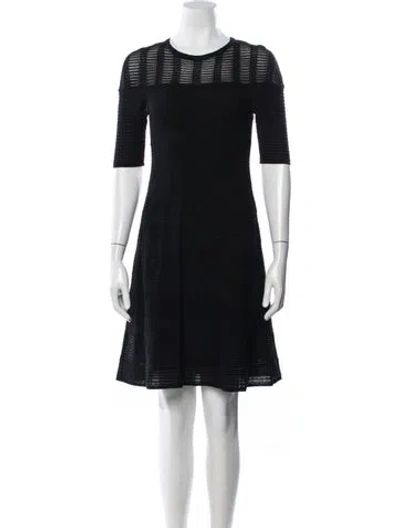 Pre-owned M Missoni Patterned Knee-length Dress In Blue