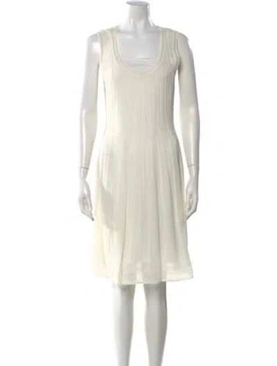 Pre-owned M Missoni Patterned Knee-length Dress In Neutral