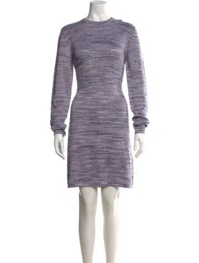 Pre-owned M Missoni Patterned Knee-length Dress In Purple