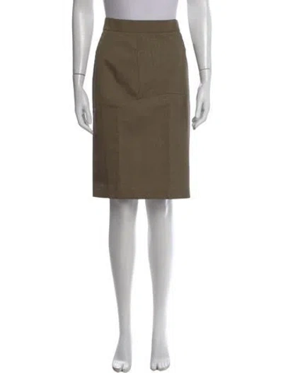 Pre-owned M Missoni Patterned Knee-length Skirt W/ Tags In Green