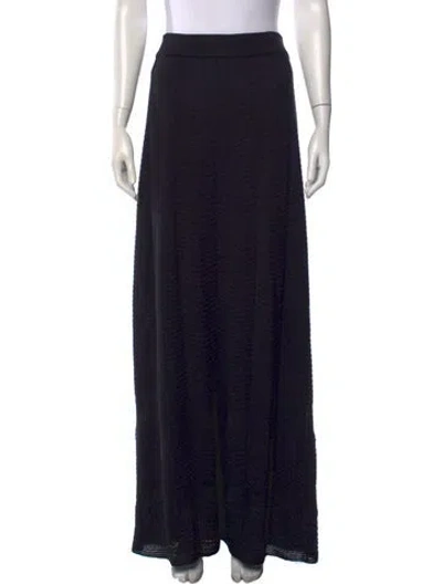 Pre-owned M Missoni Patterned Long Skirt In Black