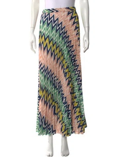 Pre-owned M Missoni Patterned Long Skirt In Neutral