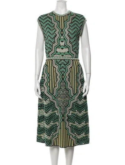 Pre-owned M Missoni Patterned Midi Length Dress