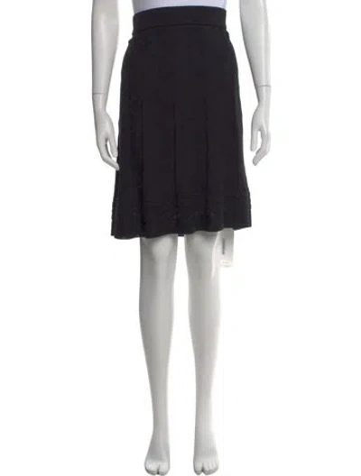 Pre-owned M Missoni Patterned Midi Length Skirt In Black