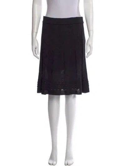 Pre-owned M Missoni Patterned Midi Length Skirt In Black
