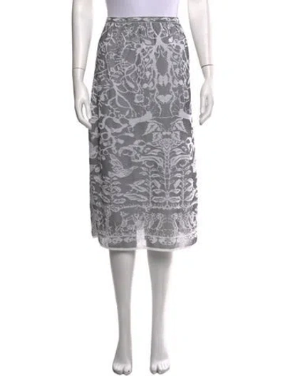 Pre-owned M Missoni Patterned Midi Length Skirt In Black