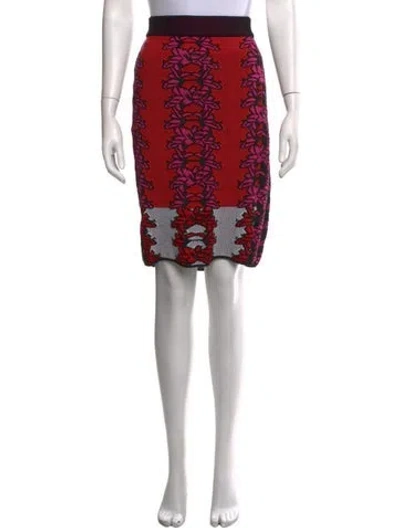 Pre-owned M Missoni Patterned Midi Length Skirt In Black