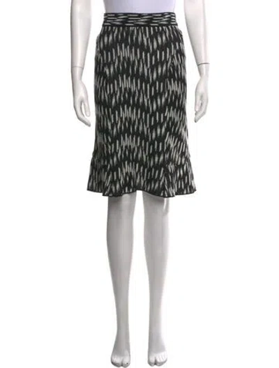 Pre-owned M Missoni Patterned Midi Length Skirt In Black