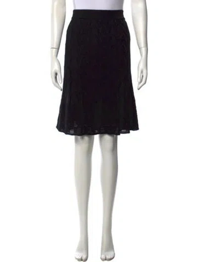Pre-owned M Missoni Patterned Midi Length Skirt In Black
