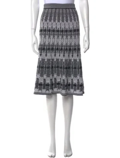 Pre-owned M Missoni Patterned Midi Length Skirt In Multi