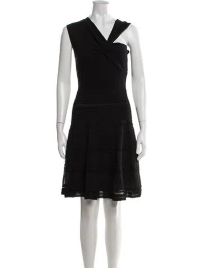 Pre-owned M Missoni Patterned Mini Dress In Black