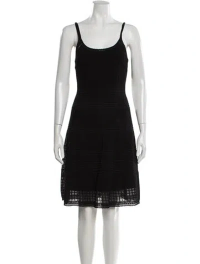 Pre-owned M Missoni Patterned Mini Dress In Black