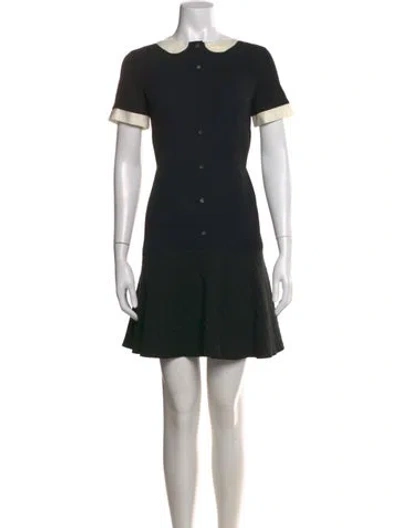 Pre-owned M Missoni Patterned Mini Dress In Black